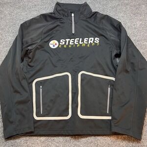 Reebok Pittsburgh Steelers On‎ Field Jacket Mens Medium Performance Golf 1/4 Zip